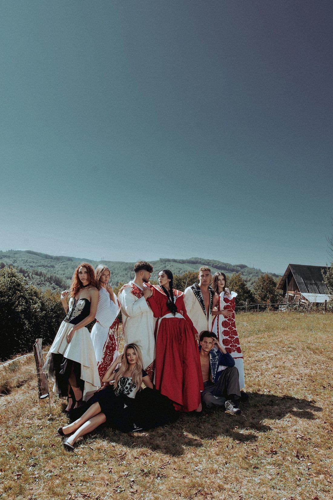 Kati Szalai and models in Transylvania